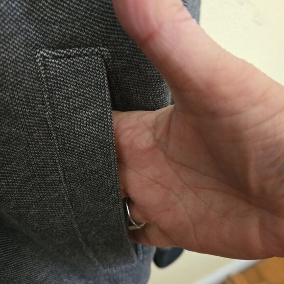 Banana Republic Two Tone Pique BirdsEye Baseball Jacket Snap Closure Size L - Picture 8 of 10